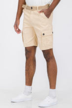 Load image into Gallery viewer, Mens Belted Cargo Shorts With Pockets