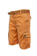 Load image into Gallery viewer, Mens Belted Cargo Shorts With Pockets