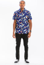 Load image into Gallery viewer, Mens Print Hawaiian Button Down Shirt