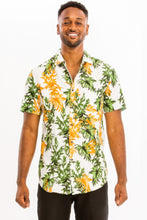 Load image into Gallery viewer, Mens Print Hawaiian Button Down Shirt