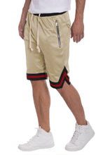 Load image into Gallery viewer, Striped Band Solid Basketball Shorts