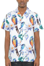 Load image into Gallery viewer, Mens Tucan Parrot Print Resort Button Down Shirt