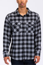 Load image into Gallery viewer, Regular Fit Checker Plaid Flannel Long Sleeve