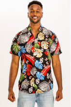Load image into Gallery viewer, Mens Print Hawaiian Button Down Shirt