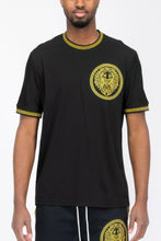 Load image into Gallery viewer, Gold Lion Embroidery T-shirt