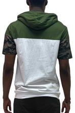 Load image into Gallery viewer, Camo And Solid Design Block Hooded Shirt