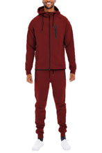 Load image into Gallery viewer, Mens Full Zip Sweat Pant Sweat Set