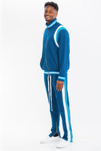 Load image into Gallery viewer, Mens Stripe Color Block Track Set