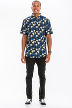 Load image into Gallery viewer, Mens Print Hawaiian Button Down Shirt