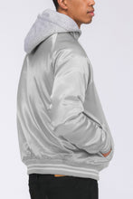 Load image into Gallery viewer, Satin Varsity Bomber Jacket