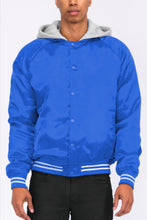 Load image into Gallery viewer, Satin Varsity Bomber Jacket