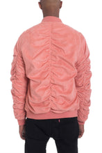 Load image into Gallery viewer, Mirosuede Scrunched Bomber Jacket