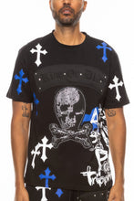 Load image into Gallery viewer, Cotton Print Chome Cross Thirt