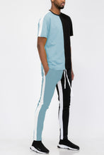 Load image into Gallery viewer, Two Tone Color Block Track Pant Jogger