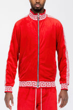 Load image into Gallery viewer, Velour Track Jacket