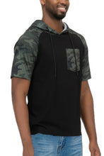 Load image into Gallery viewer, Mens Short Sleeve Camo Hooded Tshirt