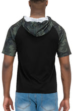 Load image into Gallery viewer, Mens Short Sleeve Camo Hooded Tshirt