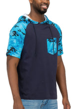 Load image into Gallery viewer, Mens Short Sleeve Camo Hooded Tshirt