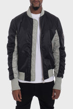 Load image into Gallery viewer, Two Tone Color Block Bomber Jacket