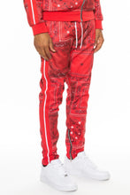Load image into Gallery viewer, Paisley Bandana Print Track Pants