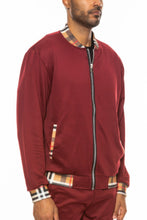Load image into Gallery viewer, Checkered Plaid Zip Light Track Jacket