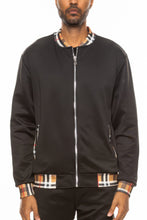 Load image into Gallery viewer, Checkered Plaid Zip Light Track Jacket