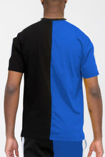 Load image into Gallery viewer, Two Tone Color Block Short Sleeve Tshirt