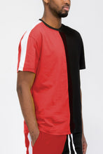 Load image into Gallery viewer, Two Tone Color Block Short Sleeve Tshirt