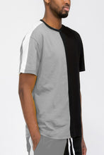 Load image into Gallery viewer, Two Tone Color Block Short Sleeve Tshirt