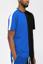 Load image into Gallery viewer, Two Tone Color Block Short Sleeve Tshirt