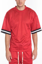 Load image into Gallery viewer, Mesh Sleeve Tape Athletic Tshirt