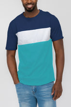 Load image into Gallery viewer, Mens Color Block Short Sleeve Tshirt