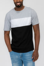 Load image into Gallery viewer, Mens Color Block Short Sleeve Tshirt