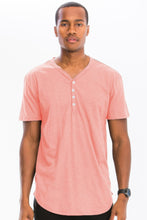Load image into Gallery viewer, Short Sleeve 4 Button Henley Shirt