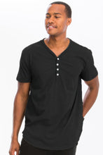 Load image into Gallery viewer, Short Sleeve 4 Button Henley Shirt
