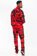 Load image into Gallery viewer, Full Camo With Stripe Track Bottom Pants
