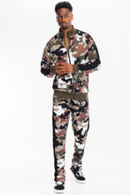 Load image into Gallery viewer, Full Camo With Stripe Track Bottom Pants