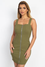 Load image into Gallery viewer, Front Zip Mini Dress