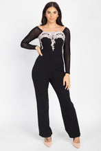 Load image into Gallery viewer, Self Tie Lace Embroidered Jumpsuit