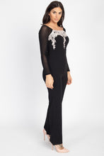 Load image into Gallery viewer, Self Tie Lace Embroidered Jumpsuit