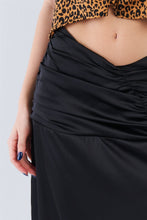 Load image into Gallery viewer, Satin Ruffle Waist Midi Skirt