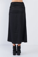 Load image into Gallery viewer, Satin Ruffle Waist Midi Skirt
