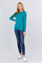 Load image into Gallery viewer, Crew Neck Sweater W/rivet Button