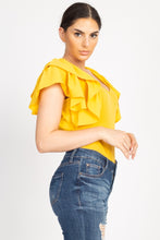 Load image into Gallery viewer, Ruffle Tiered Ribbed Top