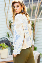 Load image into Gallery viewer, Round Neck Oversize Fit Crop Tie-dye French Terry Pullover