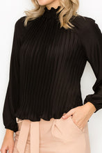 Load image into Gallery viewer, Smocked Trim Pleated Top