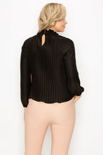 Load image into Gallery viewer, Smocked Trim Pleated Top