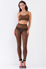 Load image into Gallery viewer, Sexy Sheer Mesh Sleeveless Crop Top & High Waist Legging Set
