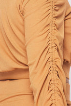 Load image into Gallery viewer, Ruched Long Sleeve And Skirt Set