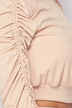 Load image into Gallery viewer, Ruched Long Sleeve And Skirt Set